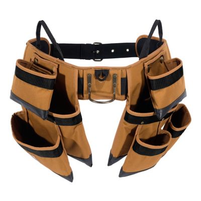 Carhartt 56 in. Padded Tool Belt with 11 Pockets, Carhartt Brown