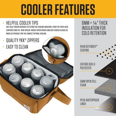 Image showing 2 th Carhartt 12-Can 2-Compartment Insulated Soft-Sided Lunch Cooler