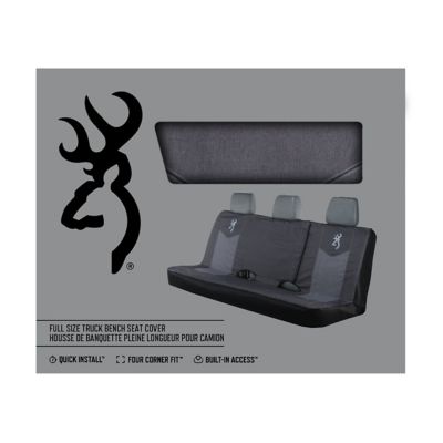 Browning Full Bench Seat Cover, Chevron Heather Black
