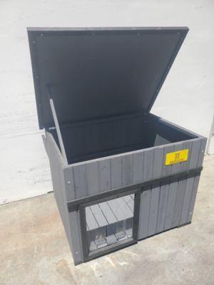 Image showing  Dog House, Large, Grey, Black