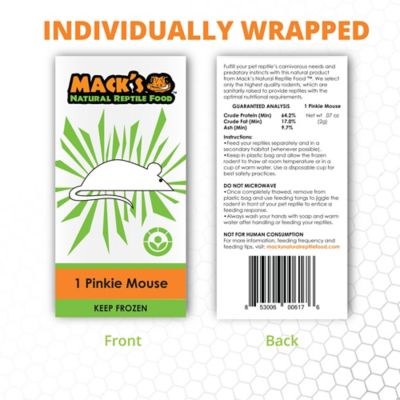 Image showing 1 th Mack's Natural Reptile Food Pinkie Mice Frozen Reptile Food