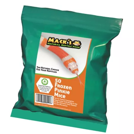 Mack's Natural Reptile Food Pinkie Frozen Mouse Food Reptile Food