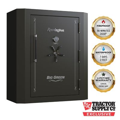 Remington Big Green Fire/Waterproof 84-Gun Safe with Electronic Lock, Bronze Green Satin Metallic