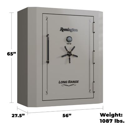 Image showing 7 th Remington Long Range Fire/Waterproof 84-Gun Safe with Electronic Lock, Ivory Satin Metallic