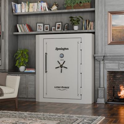 Image showing 8 th Remington Long Range Fire/Waterproof 84-Gun Safe with Electronic Lock, Ivory Satin Metallic