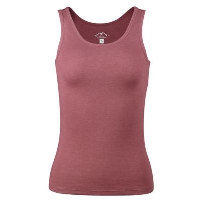 Blue Mountain Women's Ribbed Tank Top, S,Roan Rouge Red at Tractor ...