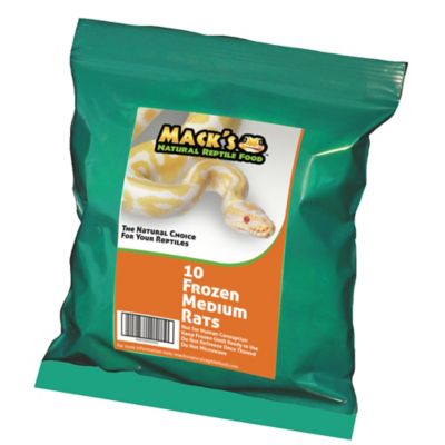 Mack's Natural Reptile Food Medium Rat Frozen Reptile Food