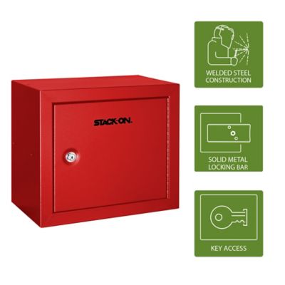 Stack-On Pistol, Ammo Cabinet Red