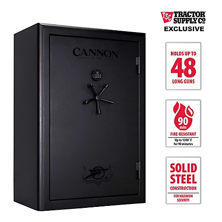 Cannon 48 Gun 90 Min Fire and Water Resistant Safe Matte Black