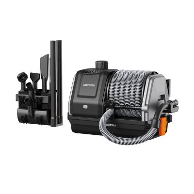Image showing  Retractable Vacuum Cleaner 30 ft. Hose, Wall Mounted, Wet, Dry Versatility, 20KPA, Black