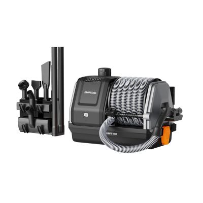 Image showing  Retractable Vacuum Cleaner 30 ft. Hose, Wall Mounted, Wet, Dry Versatility, 20KPA, Remote Control, Black