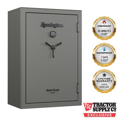 Remington Gun Club Fire/Waterproof 52 - Gun Safe with Electronic Lock , Gray Gloss Hammertone