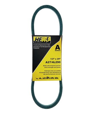 Hero Fractional Aramid Cord V-Belt Replacement, 1/2 in. x 29 in. A27K/4L290K