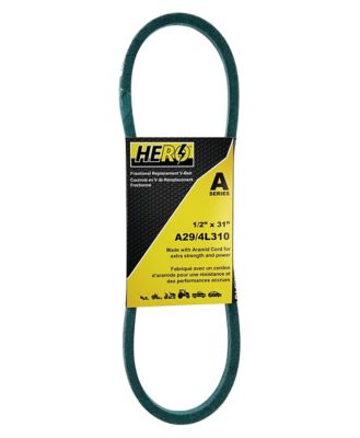 Hero Fractional Aramid Cord V-Belt Replacement, 1/2 in. x 31 in. A29K/4L310K