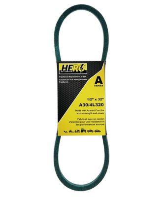 Hero 1/2 in. x 32 in. Fractional Aramid Cord V-Belt Replacement, A30K/4L320K