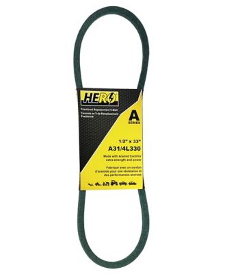 Hero 1/2 in. x 33 in. Fractional Aramid Cord V-Belt Replacement, A31K/4L330K