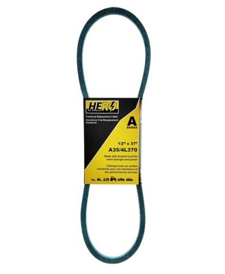 Hero 1/2 in. x 37 in. Fractional Aramid Cord V-Belt Replacement, A35K/4L370K