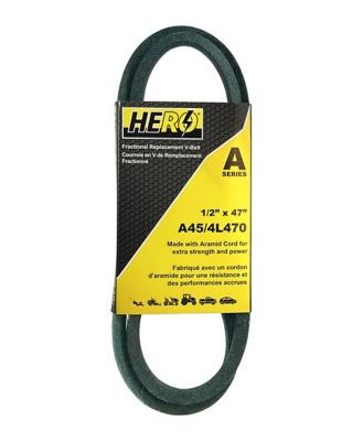 Hero 1/2 in. x 47 in. Fractional Aramid Cord V-Belt Replacement, A45K/4L470K