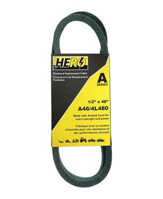 Hero Fractional Aramid Cord V-Belt Replacement, 1/2 in. x 48 in. A46K/4L480K