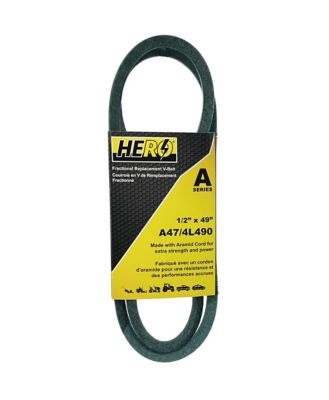 Hero Fractional Aramid Cord V-Belt Replacement, 1/2 in. x 49 in. A47K/4L490K