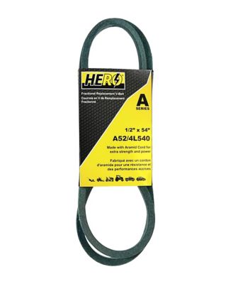 Hero Fractional Aramid Cord V-Belt Replacement, 1/2 in. x 54 in. A52K/4L540K