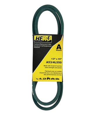 Hero 1/2 in. x 55 in. Fractional Aramid Cord V-Belt Replacement, A53K/4L550K