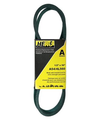 Hero Fractional Aramid Cord V-Belt Replacement, 1/2 in. x 56 in. A54K/4L560K