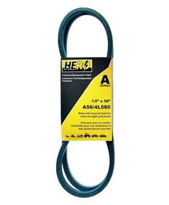 Hero Fractional Aramid Cord V-Belt Replacement, 1/2 in. x 58 in. A56K/4L580K