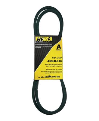 Hero 1/2 in. x 61 in. Fractional Aramid Cord V-Belt Replacement, A59K/4L610K