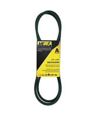 Hero Fractional Aramid Cord V-Belt Replacement, 1/2 in. x 65 in. A63K/4L650K