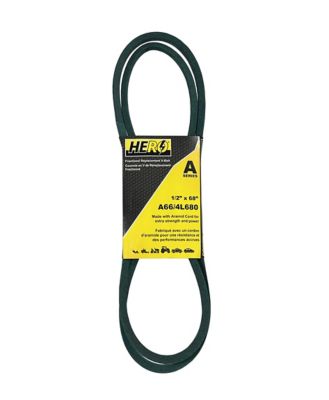 Hero 1/2 in. x 68 in. Fractional Aramid Cord V-Belt Replacement, A66K/4L680K