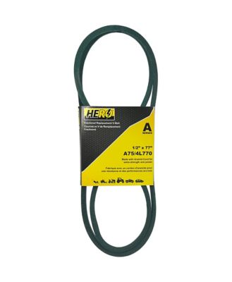 Hero 1/2 in. x 77 in. Fractional Aramid Cord V-Belt Replacement, A75K/4L770K