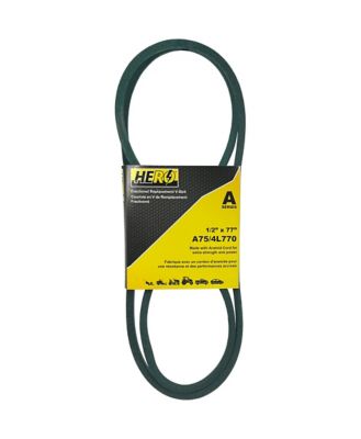 Hero Fractional Aramid Cord V-Belt Replacement, 1/2 in. x 77 in. A75K/4L770K