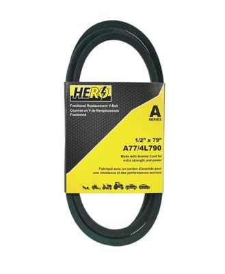 Hero Fractional Aramid Cord V-Belt Replacement, 1/2 in. x 79 in. A77K/4L790K