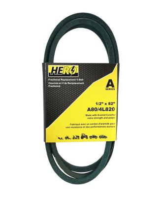 Hero Fractional Aramid Cord V-Belt Replacement, 1/2 in. x 82 in. A80K/4L820K