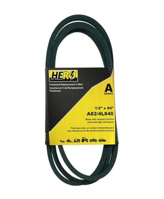 Hero 1/2 in. x 84 in. Fractional Aramid Cord V-Belt Replacement, A82K/4L840K
