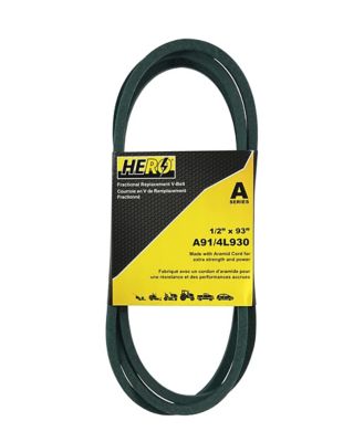 Hero 1/2 in. x 93 in. Fractional Aramid Cord V-Belt Replacement, A91K/4L930K
