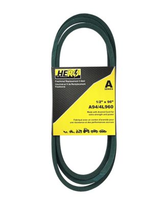 Hero 1/2 in. x 96 in. Fractional Aramid Cord V-Belt Replacement, A94K/4L960K