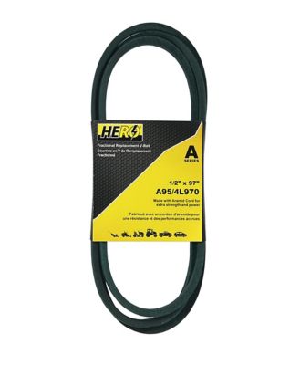 Hero Fractional Aramid Cord V-Belt Replacement, 1/2 in. x 97 in. A95K/4L970K