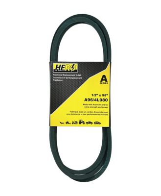 Hero Fractional Aramid Cord V-Belt Replacement, 1/2 in. x 98 in. A96K/4L980K