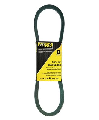 Hero Fractional Aramid Cord V-Belt Replacement, 5/8 in. x 36 in. B33K/5L360K