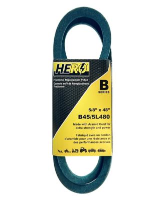 Hero Fractional Aramid Cord V-Belt Replacement, 5/8 in. x 48 in. B45K/5L480K