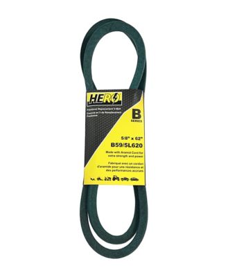 Hero Fractional Aramid Cord V-Belt Replacement, 5/8 in. x 62 in. B59K/5L620K