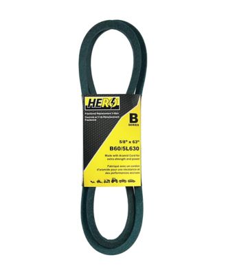 Hero Fractional Aramid Cord V-Belt Replacement, 5/8 in. x 63 in. B60K/5L630K