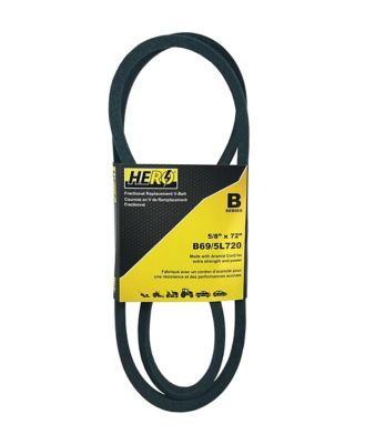 Hero Fractional Aramid Cord V-Belt Replacement, 5/8 in. x 72 in. B69K/5L720K