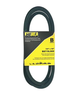 Hero Fractional Aramid Cord V-Belt Replacement, 5/8 in. x 90 in. B87K/5L900K