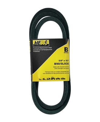 Hero 5/8 in. x 93 in. Fractional Aramid Cord V-Belt Replacement, B90K/5L930K