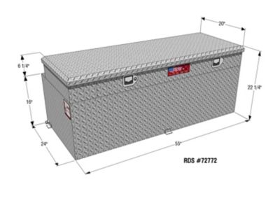 Image showing  90 gal. Auxiliary Fuel Tank Toolbox Combo Diamond Plate, 72772