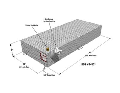 Image showing  20 gal. Auxiliary Fuel Tank, 74551