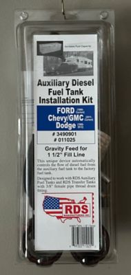 RDS 1/2 in. Gravity Feed Diesel Install Kit Ford, 1999 - Current, Chevy, GMC, 2011 - Current, Dodge, 1999-2012